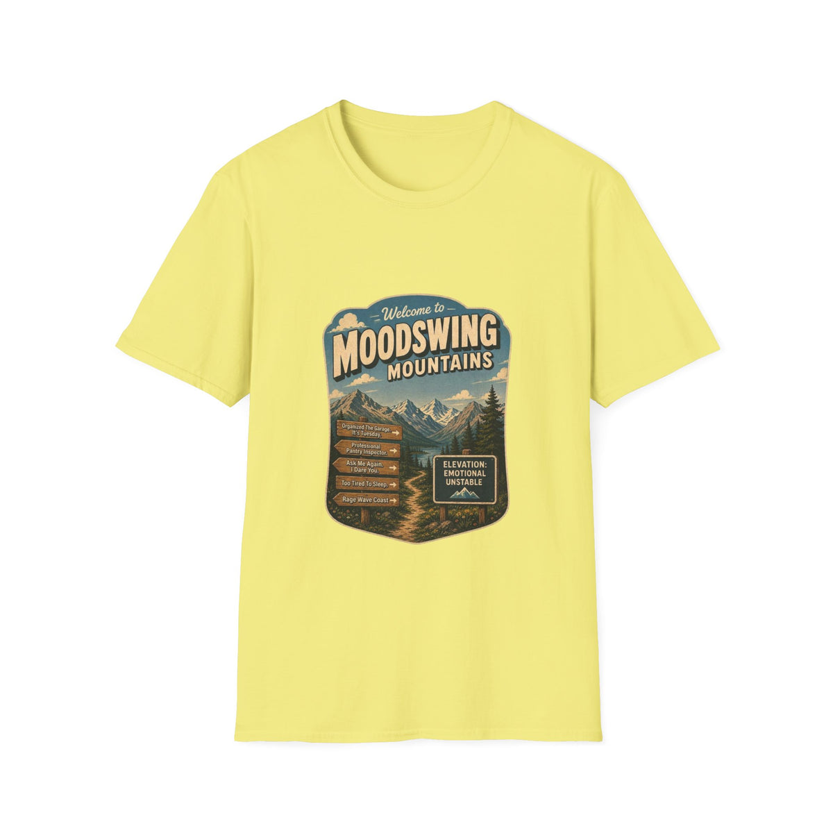 Mood Swing Mountains Post Card T-Shirt
