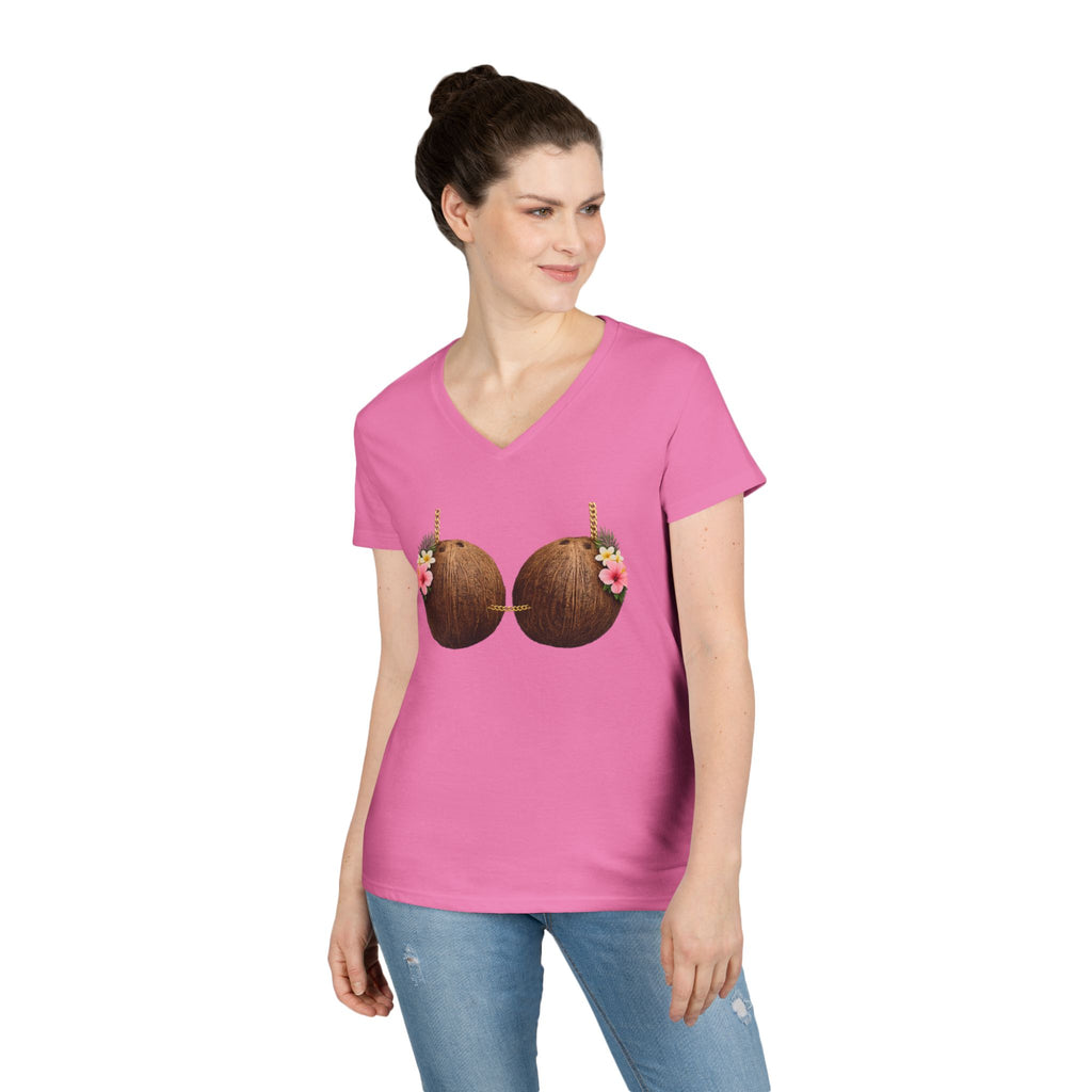 Coconut Bra Luau Shirt, Funny Hawaiian Party Bling T-Shirt, Tropical Office Party Tee, Coconut Bikini Costume, Summer Vacation Humor Gift