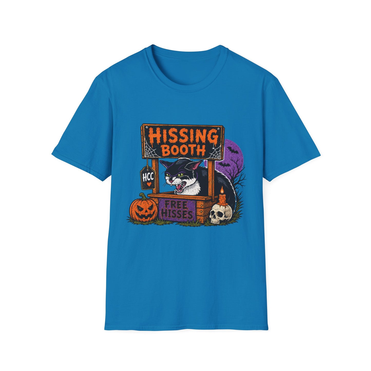 Hissing Booth Halloween Shirt – 90s Vintage Black Cat Graphic Tee,