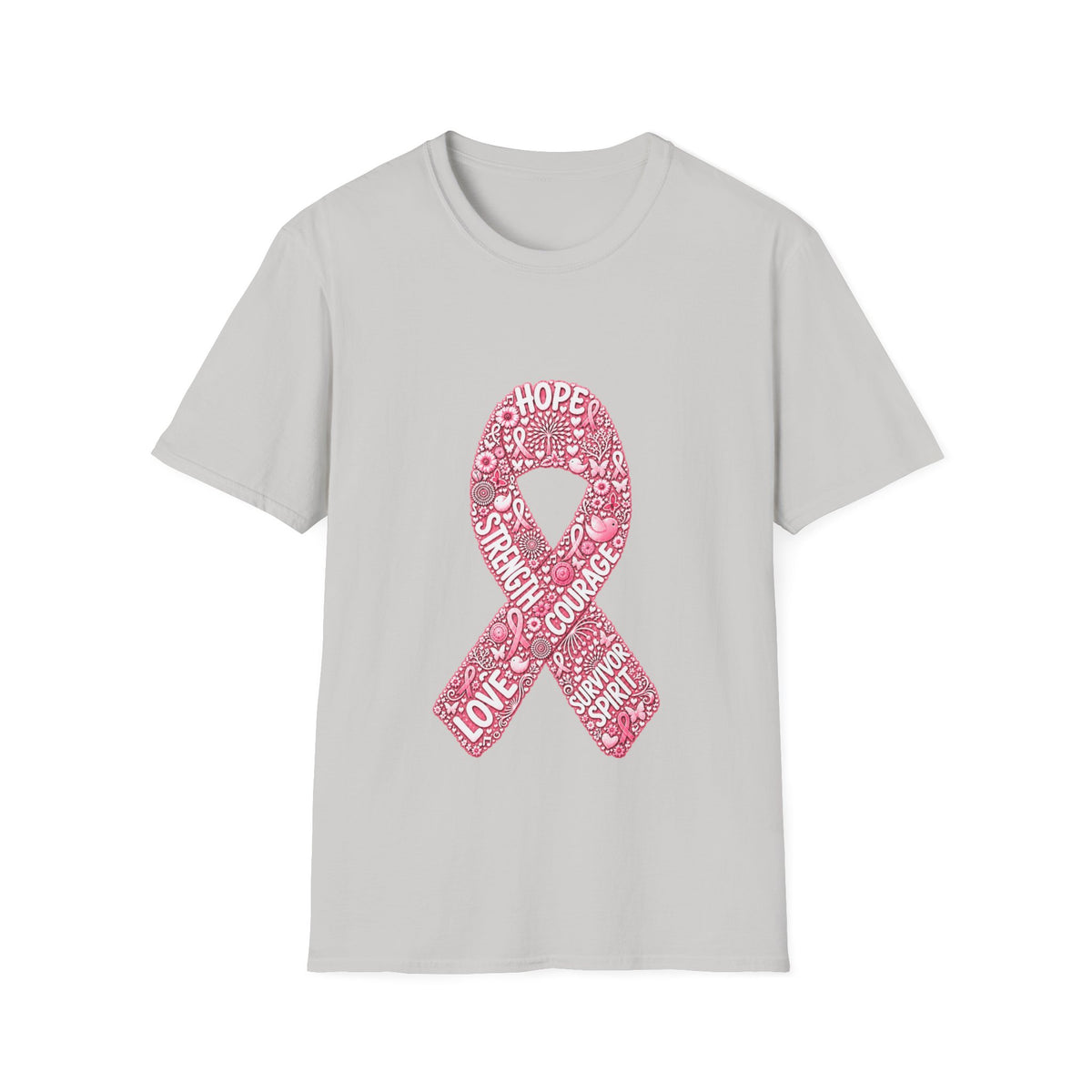 Hope Strength Courage Breast Cancer T-Shirt