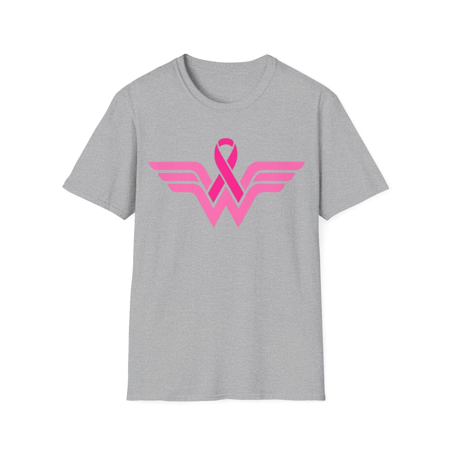 Superhero-Inspired Pink Ribbon Breast  Cancer T-Shirt