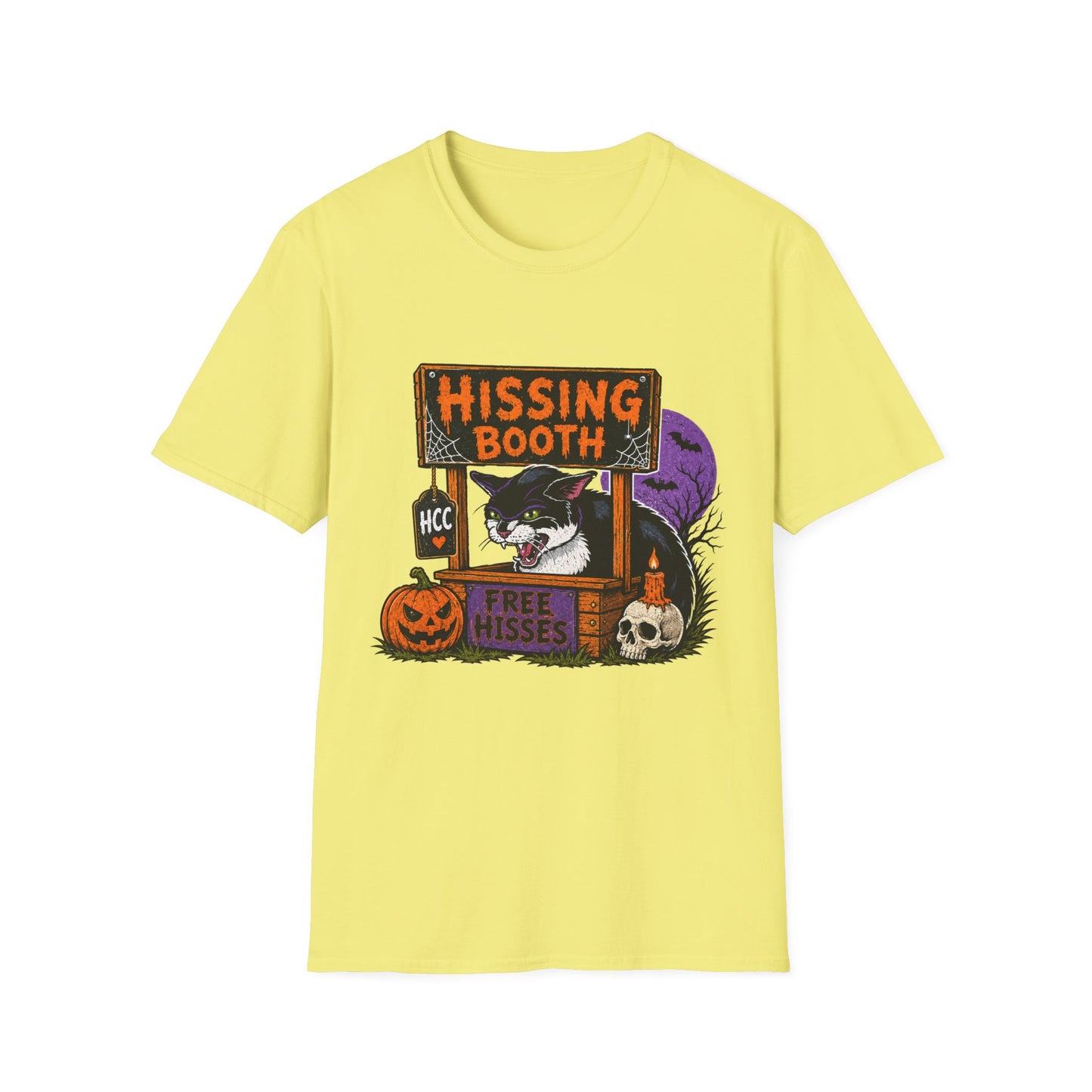 Hissing Booth Halloween Shirt – 90s Vintage Black Cat Graphic Tee,