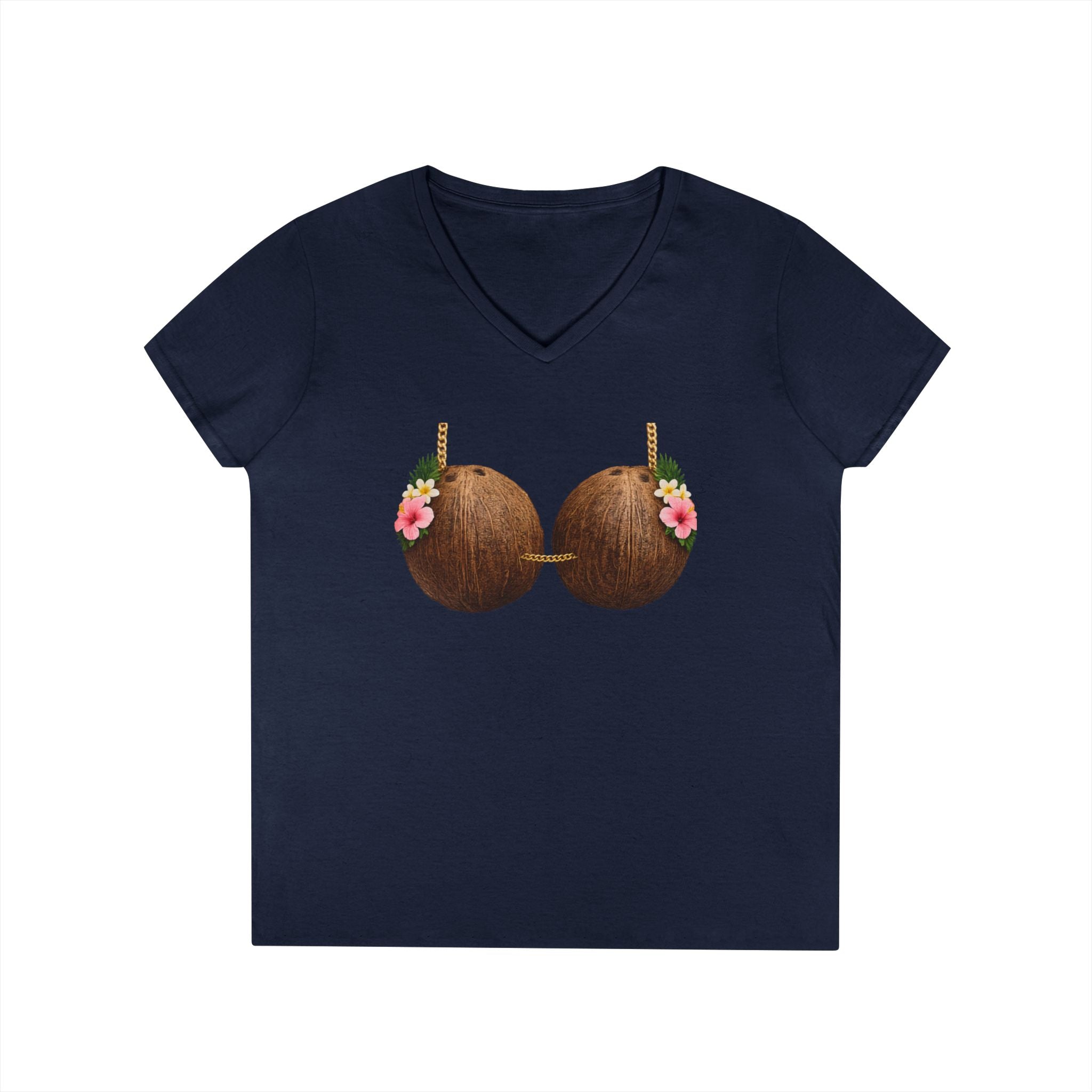 Coconut Bra Luau Shirt, Funny Hawaiian Party Bling T-Shirt, Tropical Office Party Tee, Coconut Bikini Costume, Summer Vacation Humor Gift