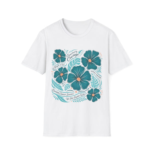 Ovarian Cancer Survivor Floral T-Shirt