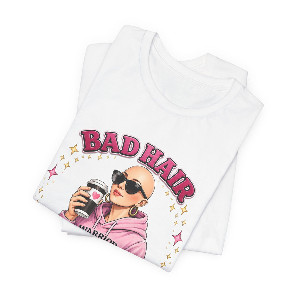 Bad Hair Year Shirt | Caffeine and Chemo Club Tee | Funny Chemo Warrior Cancer Support Gift