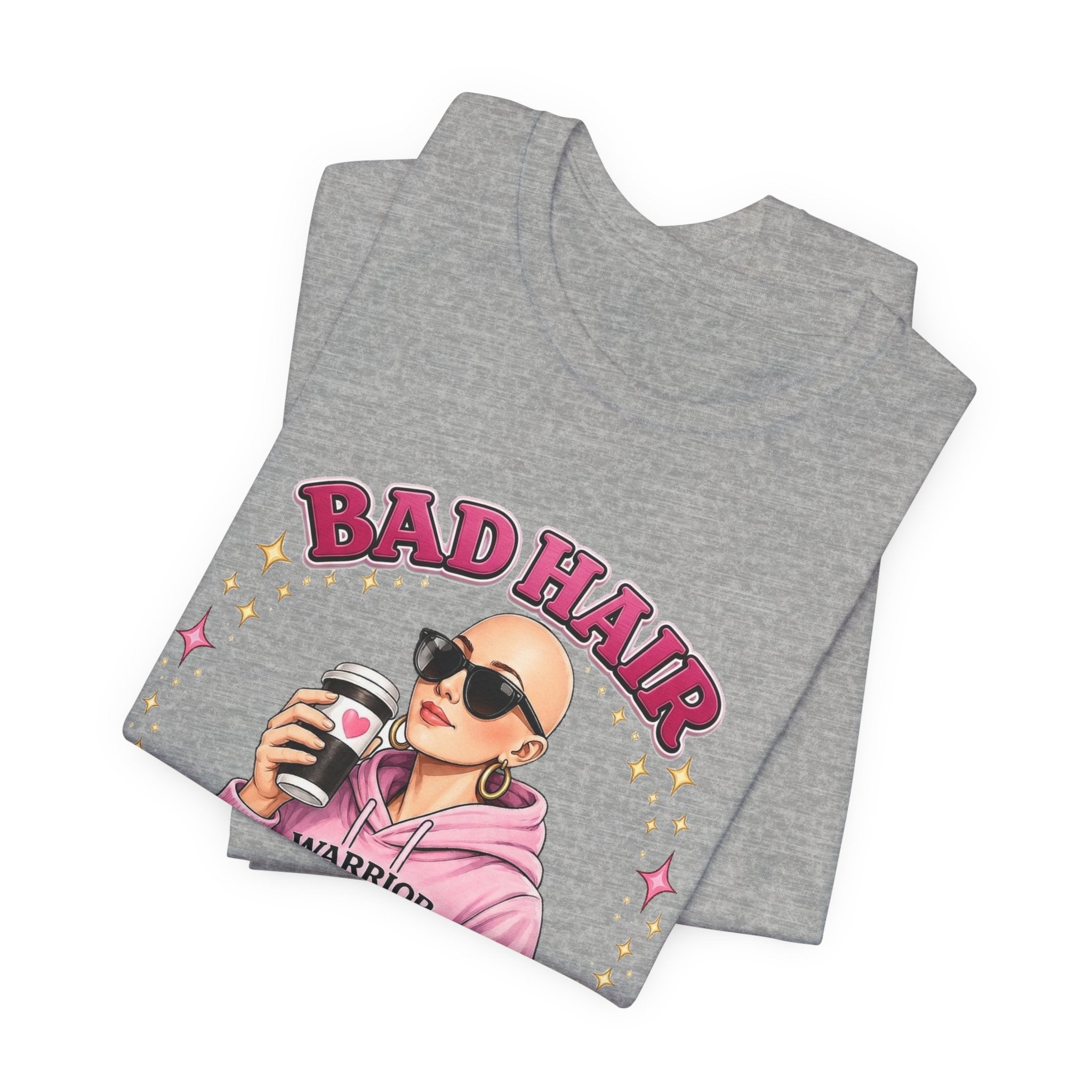 Bad Hair Year Shirt | Caffeine and Chemo Club Tee | Funny Chemo Warrior Cancer Support Gift