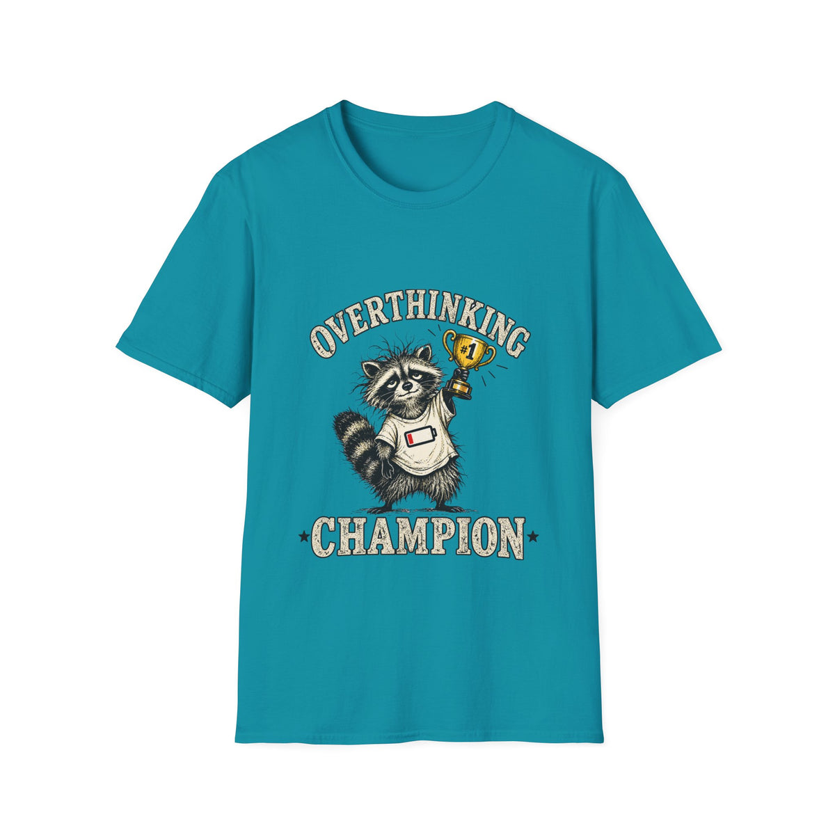 Overthinking Champion Raccoon T-Shirt