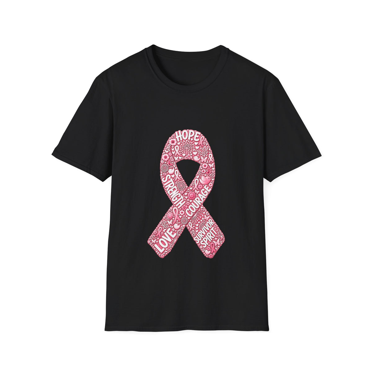 Hope Strength Courage Breast Cancer T-Shirt