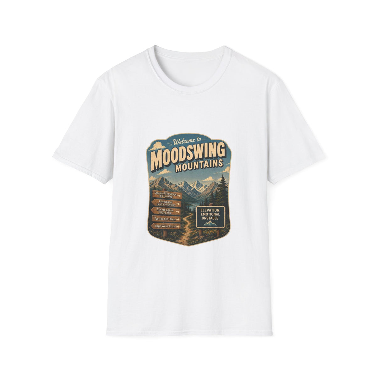 Mood Swing Mountains Post Card T-Shirt
