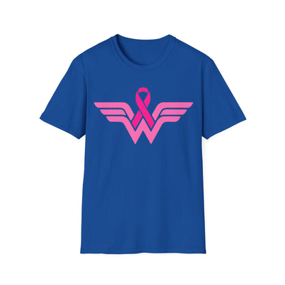 Superhero-Inspired Pink Ribbon Breast  Cancer T-Shirt