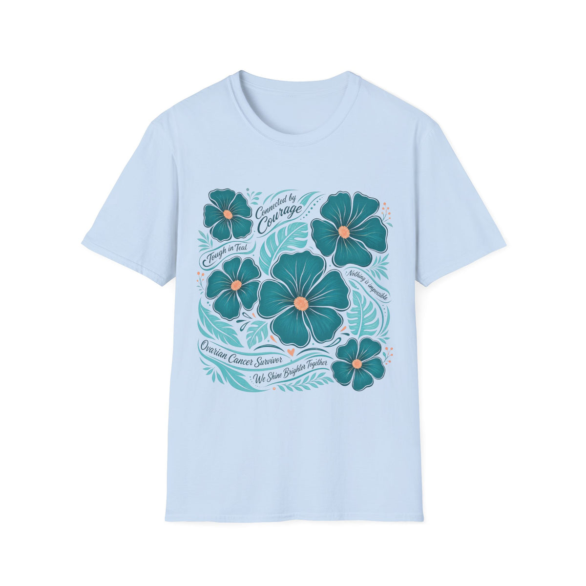 Ovarian Cancer Survivor Floral T-Shirt