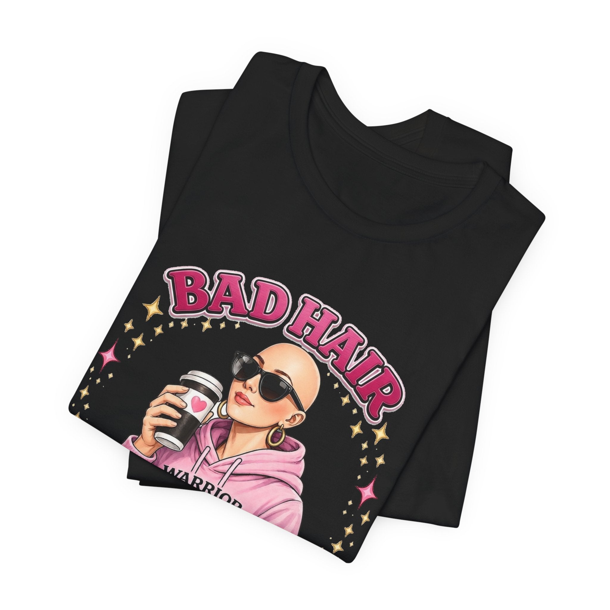 Bad Hair Year Shirt | Caffeine and Chemo Club Tee | Funny Chemo Warrior Cancer Support Gift
