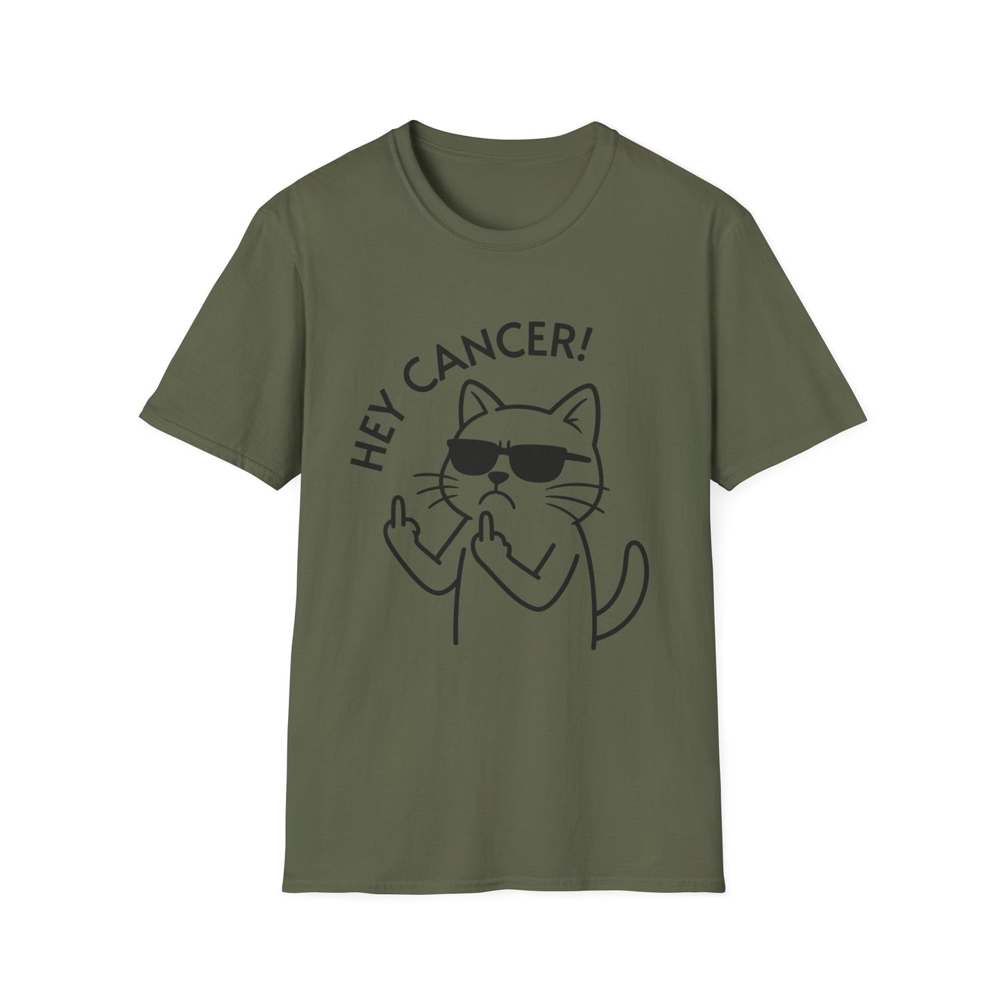 Hey Cancer Funny Cat T-Shirt