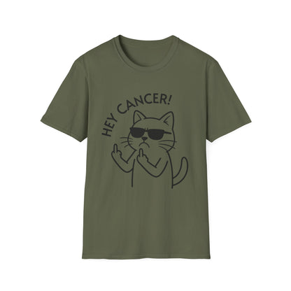 Hey Cancer Funny Cat T-Shirt