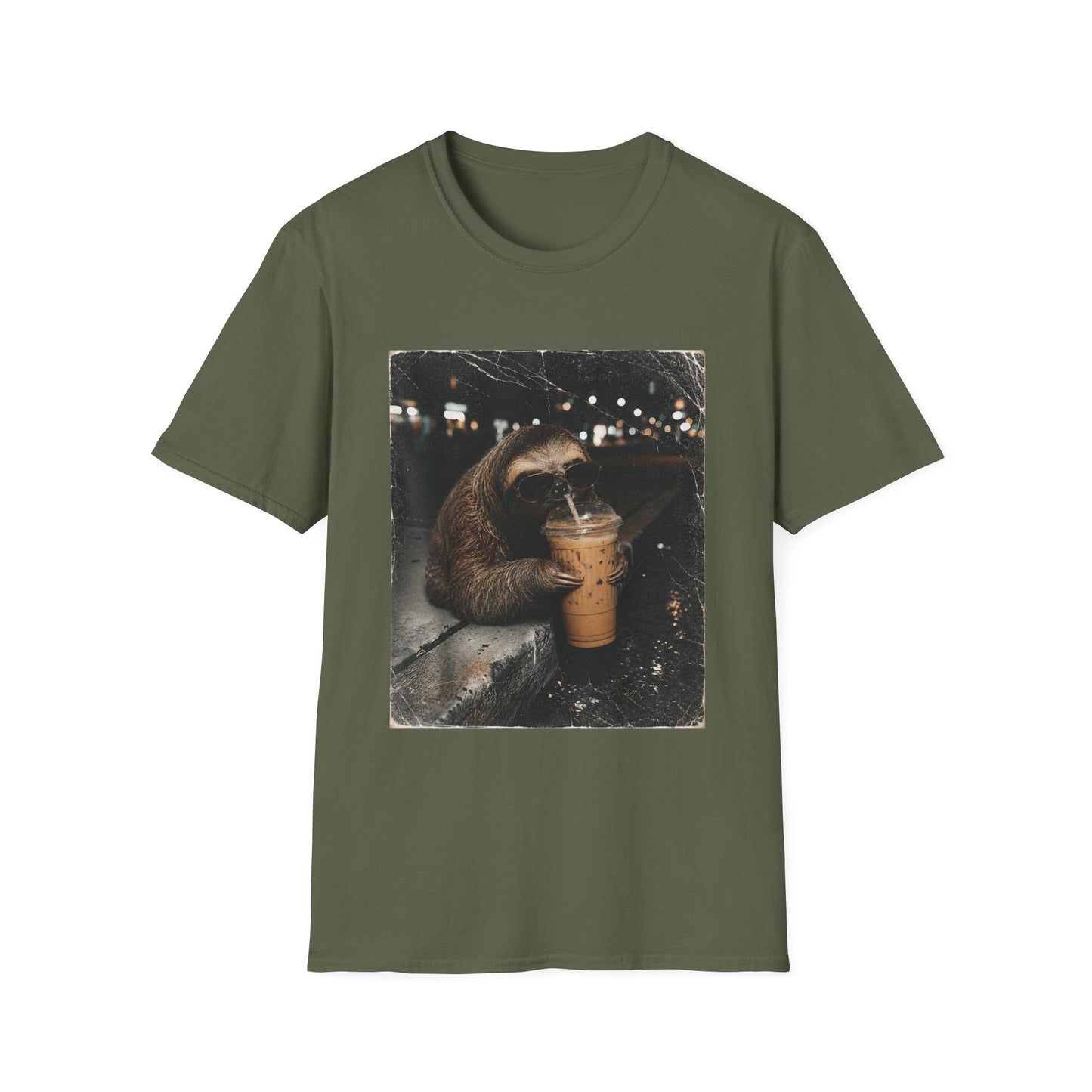 Sloth & Sip Iced Coffee Vintage T-Shirt