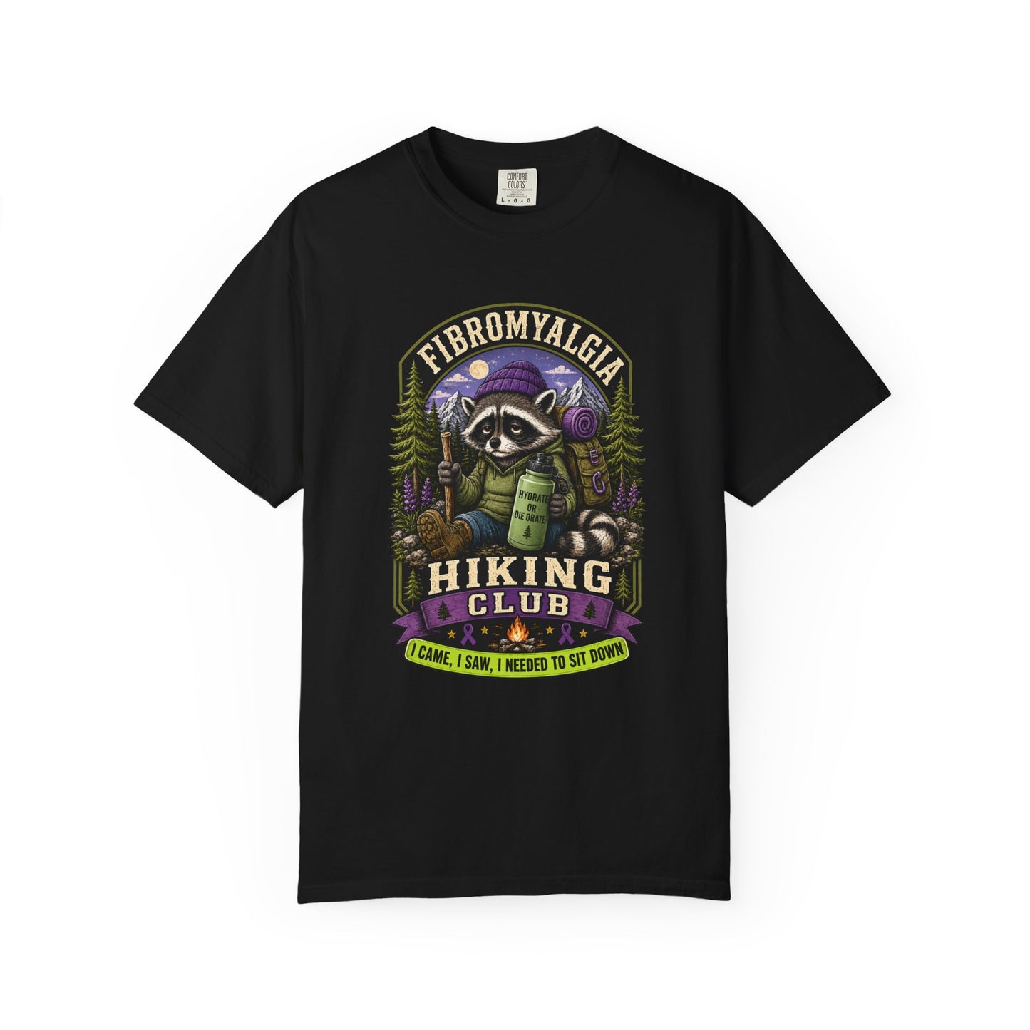 Fibromyalgia Raccoon Hiking Shirt ⭐ Heritage Collection