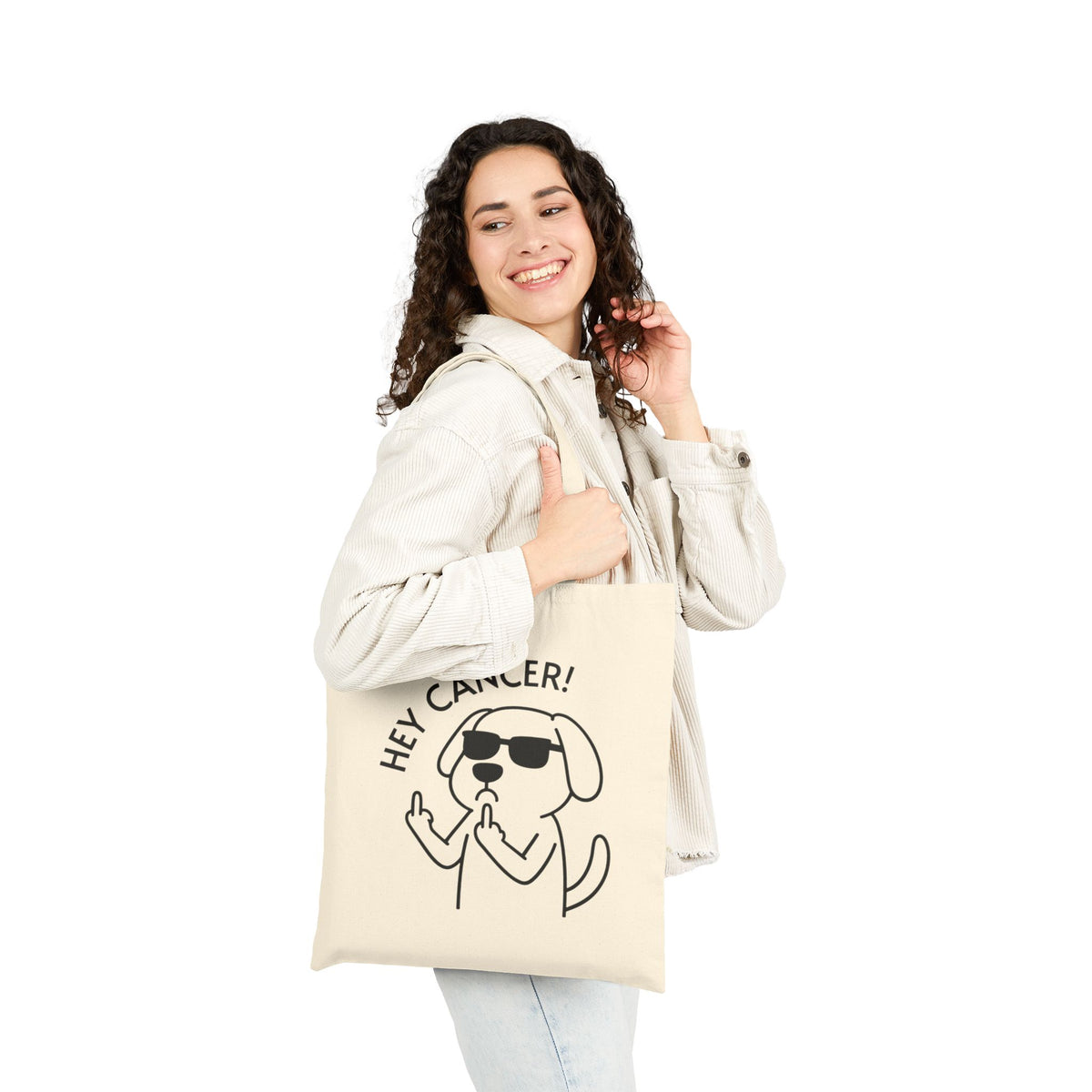 Hey Cancer! Tote Bag | Cheeky Dog | Canvas