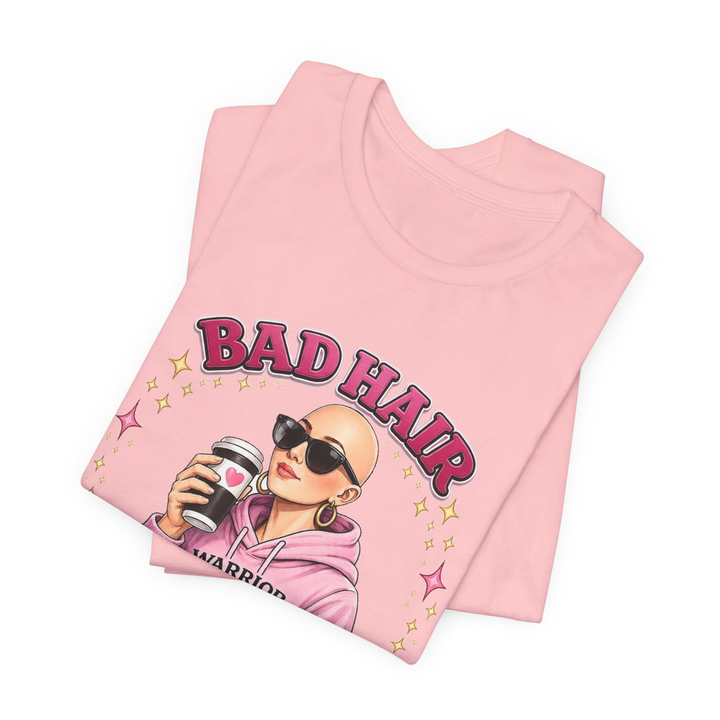 Bad Hair Year Shirt | Caffeine and Chemo Club Tee | Funny Chemo Warrior Cancer Support Gift