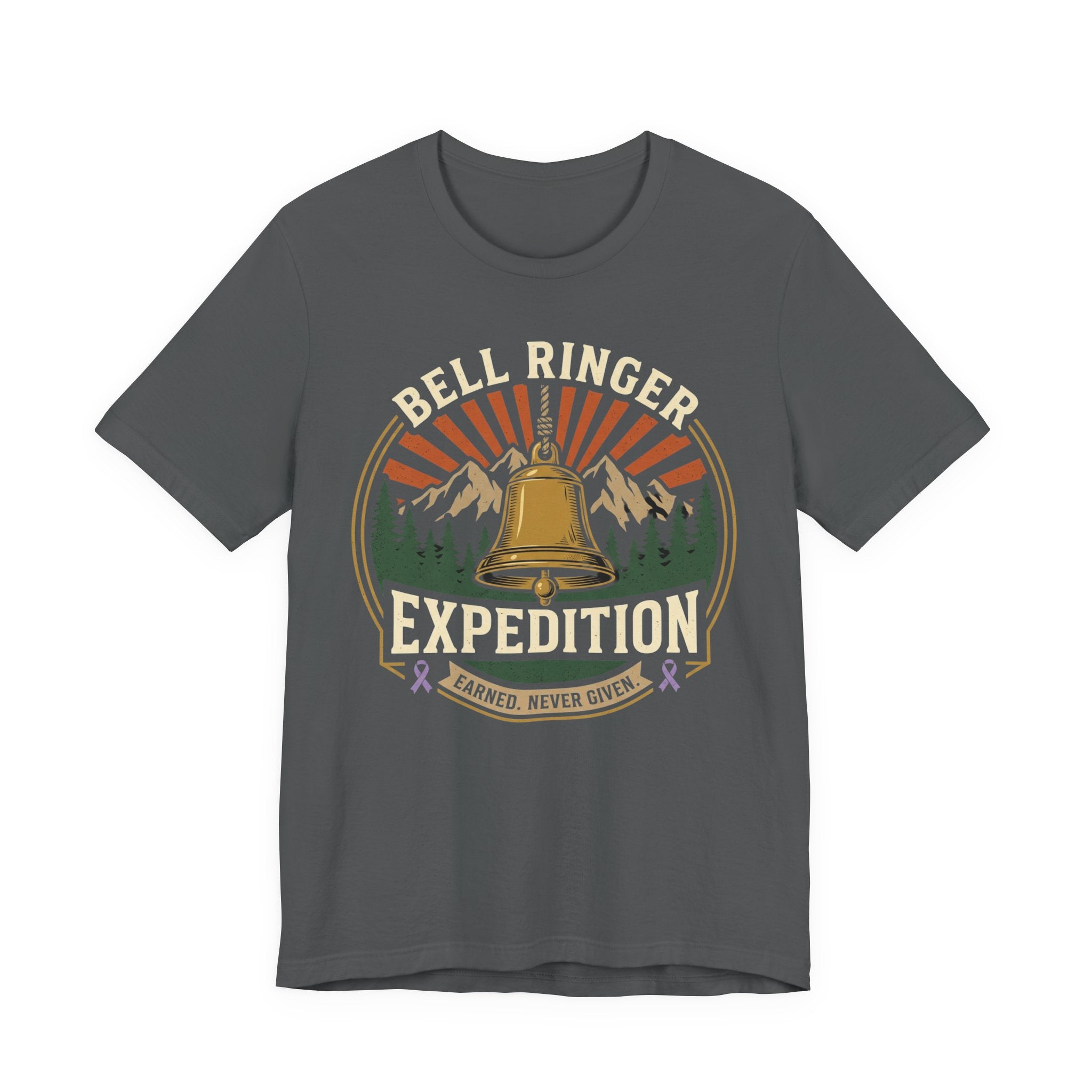 Bell Ringer Expedition Shirt, One Hell of a Climb Cancer Survivor Tee, End of Treatment Gift, Chemo Celebration, Shirt 2 Sided print