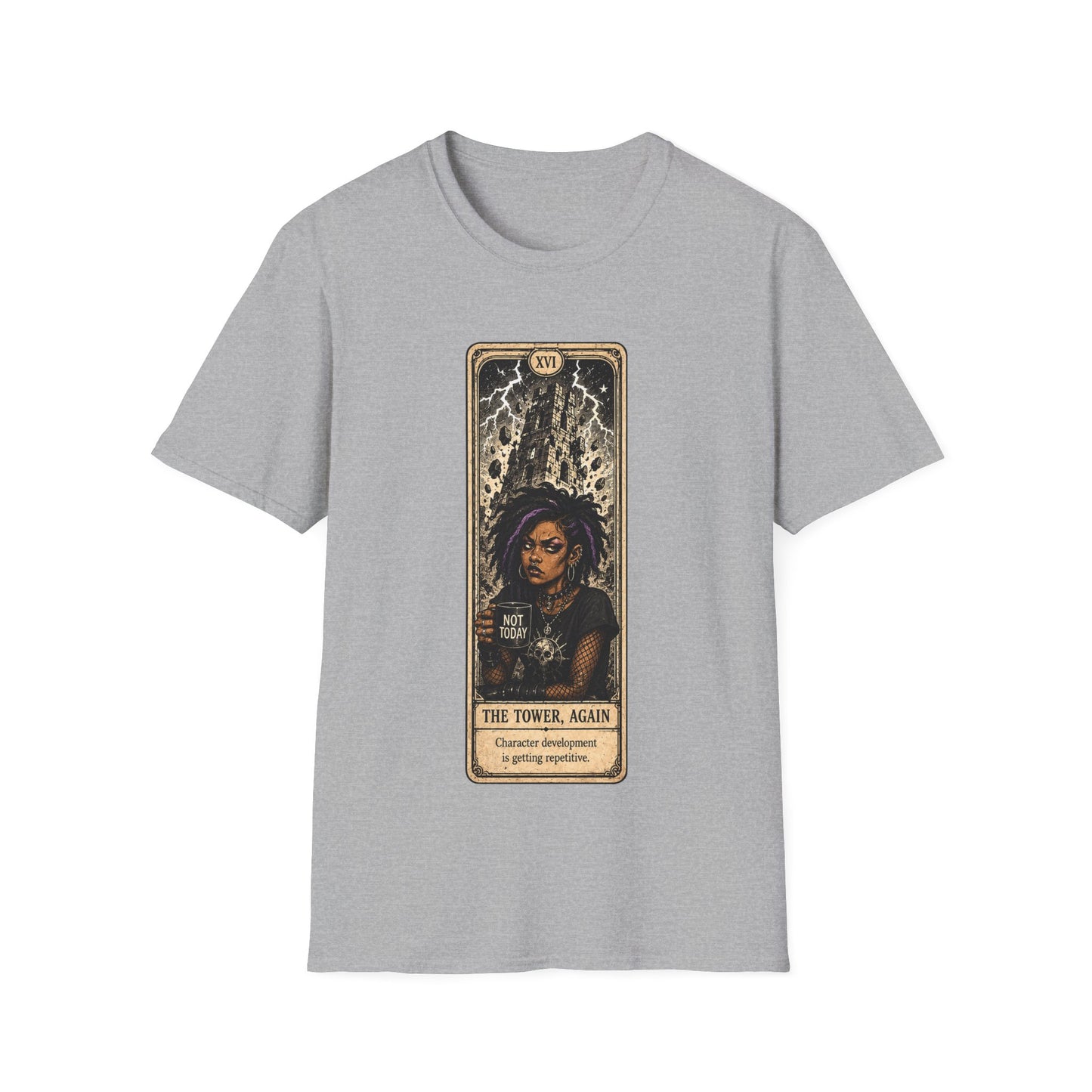 The Tower, Again Tarot T-Shirt